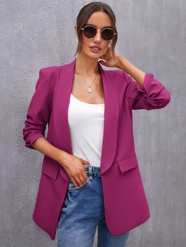 Blazer med åpen front