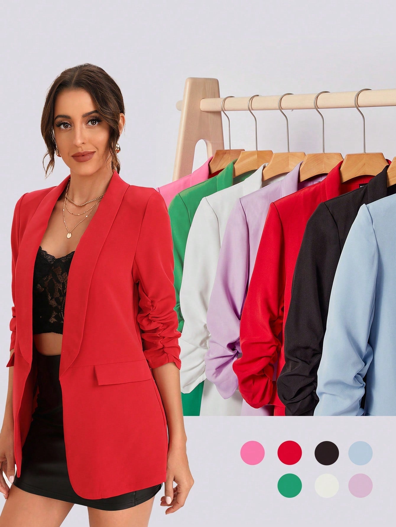 Blazer med åpen front