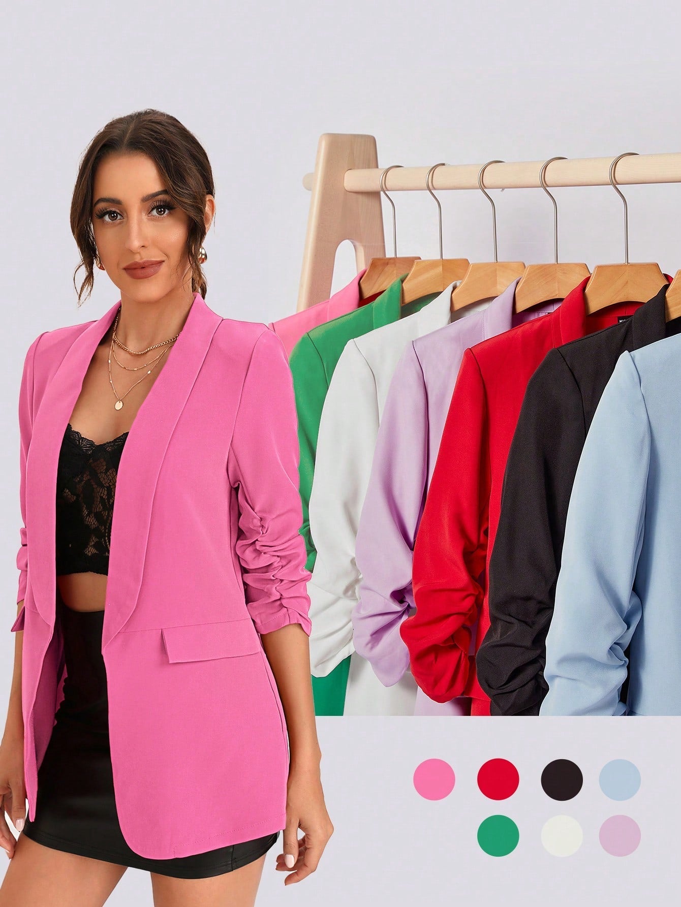 Blazer med åpen front