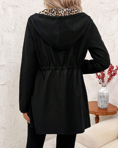 Jenn - Vändbar kofta med leopardmönster