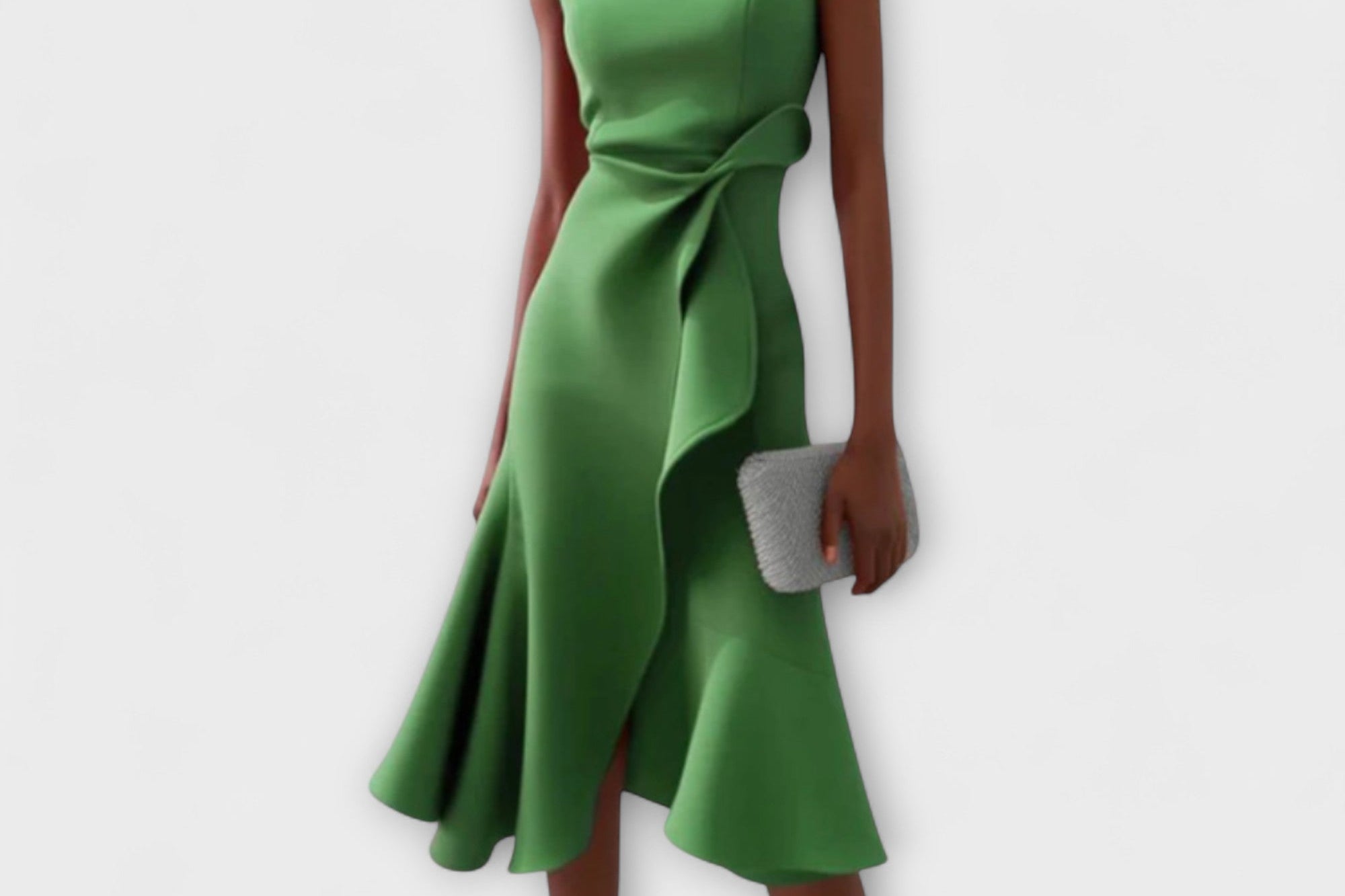 Juliette | Asymmetrisk drapert midi-kjole