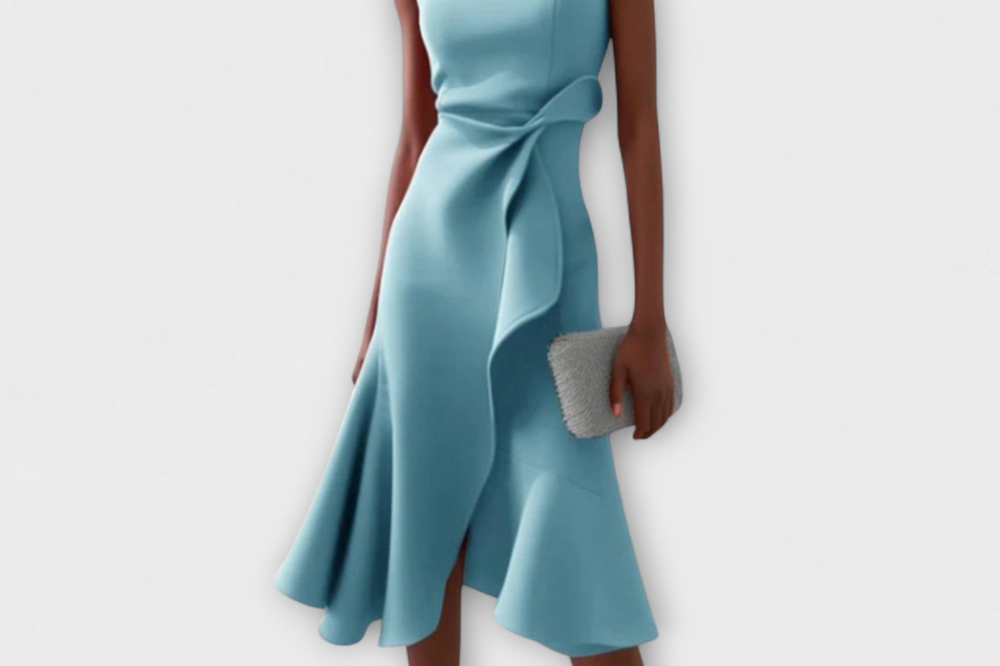 Juliette | Asymmetrisk drapert midi-kjole