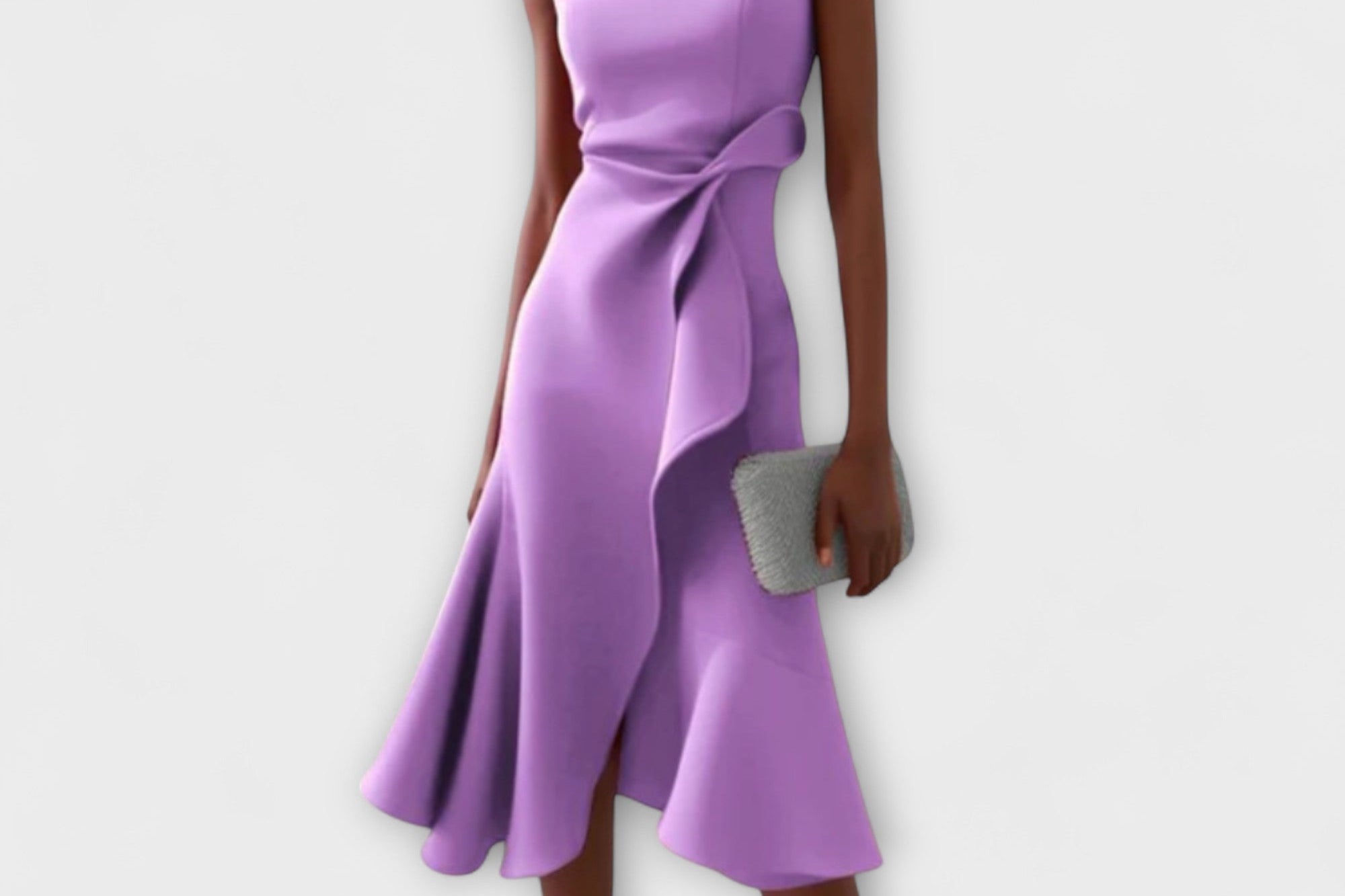 Juliette | Asymmetrisk drapert midi-kjole