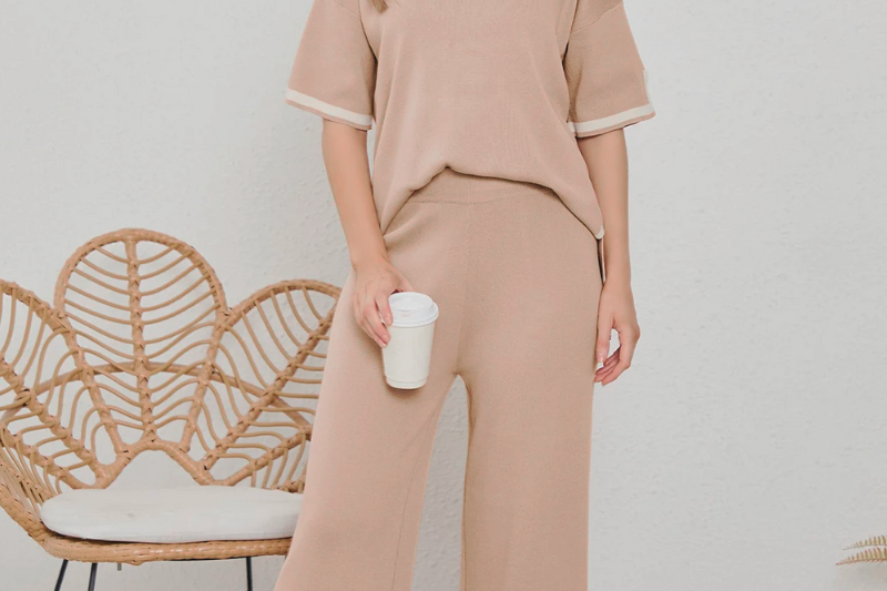 Elegant knitted lounge set