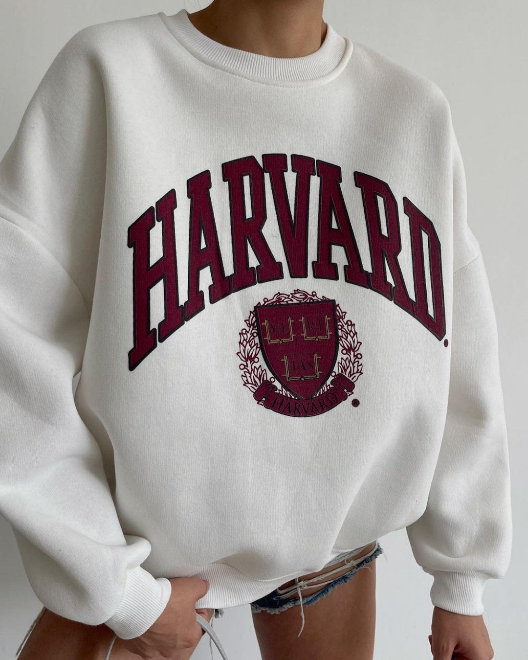 Velvet Touch Harvard Crewneck-genser med rund hals