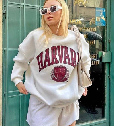 Velvet Touch Harvard Crewneck-genser med rund hals