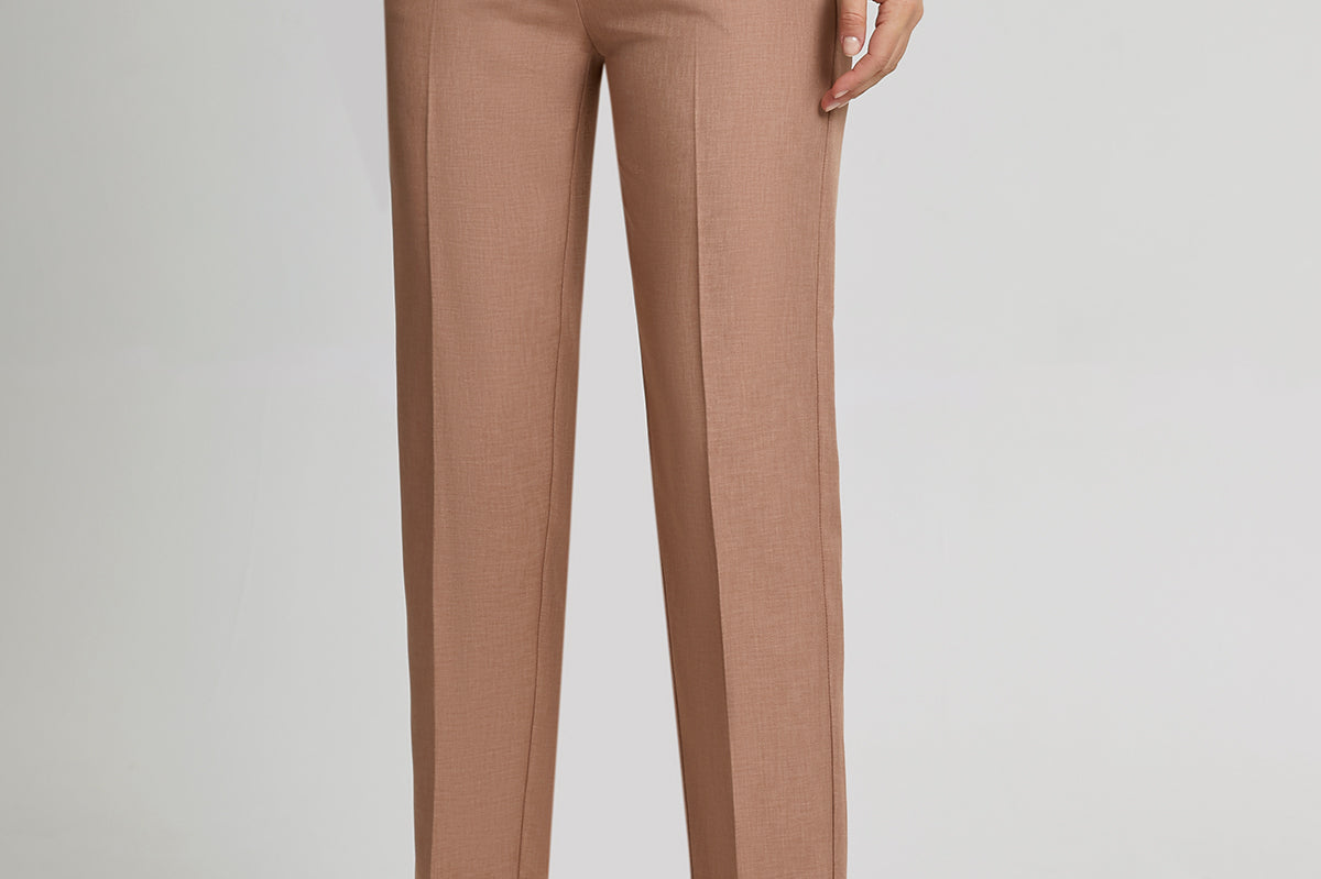 Høyt Liv Cropped Skinny Bukser i Woven Stoff – Tynn Passform 0