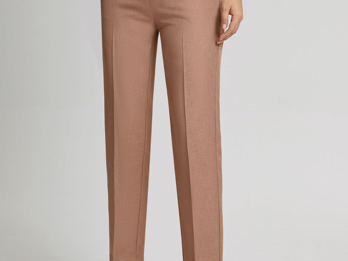 Høyt Liv Cropped Skinny Bukser i Woven Stoff – Tynn Passform 0