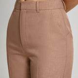 Høyt Liv Cropped Skinny Bukser i Woven Stoff – Tynn Passform 1