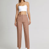 Høyt Liv Cropped Skinny Bukser i Woven Stoff – Tynn Passform 2