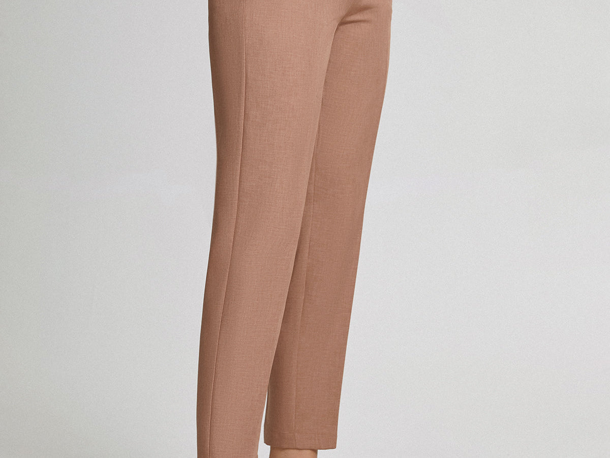 Høyt Liv Cropped Skinny Bukser i Woven Stoff – Tynn Passform 3