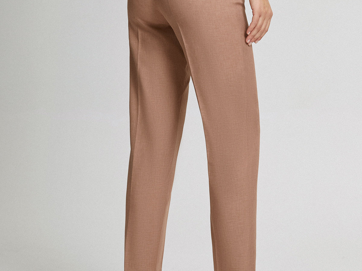 Høyt Liv Cropped Skinny Bukser i Woven Stoff – Tynn Passform 4
