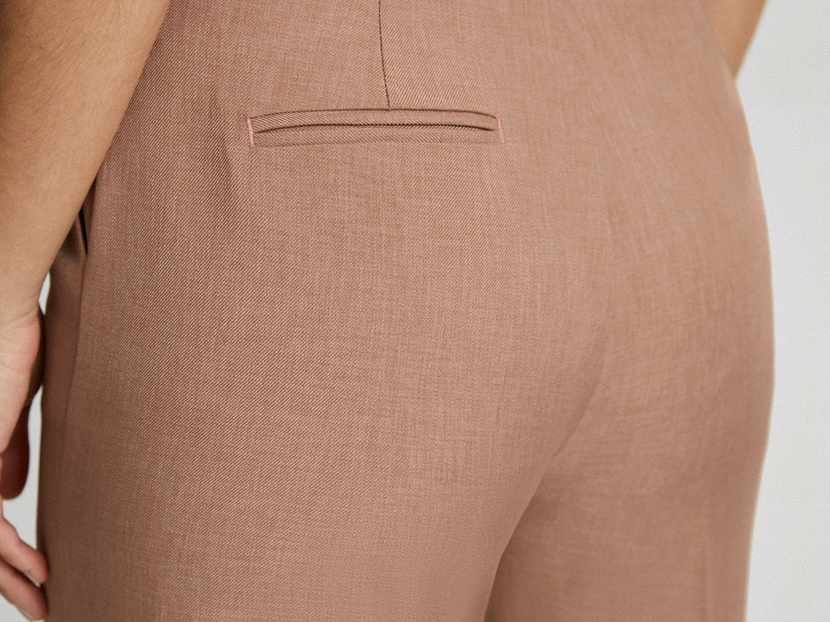 Høyt Liv Cropped Skinny Bukser i Woven Stoff – Tynn Passform 5