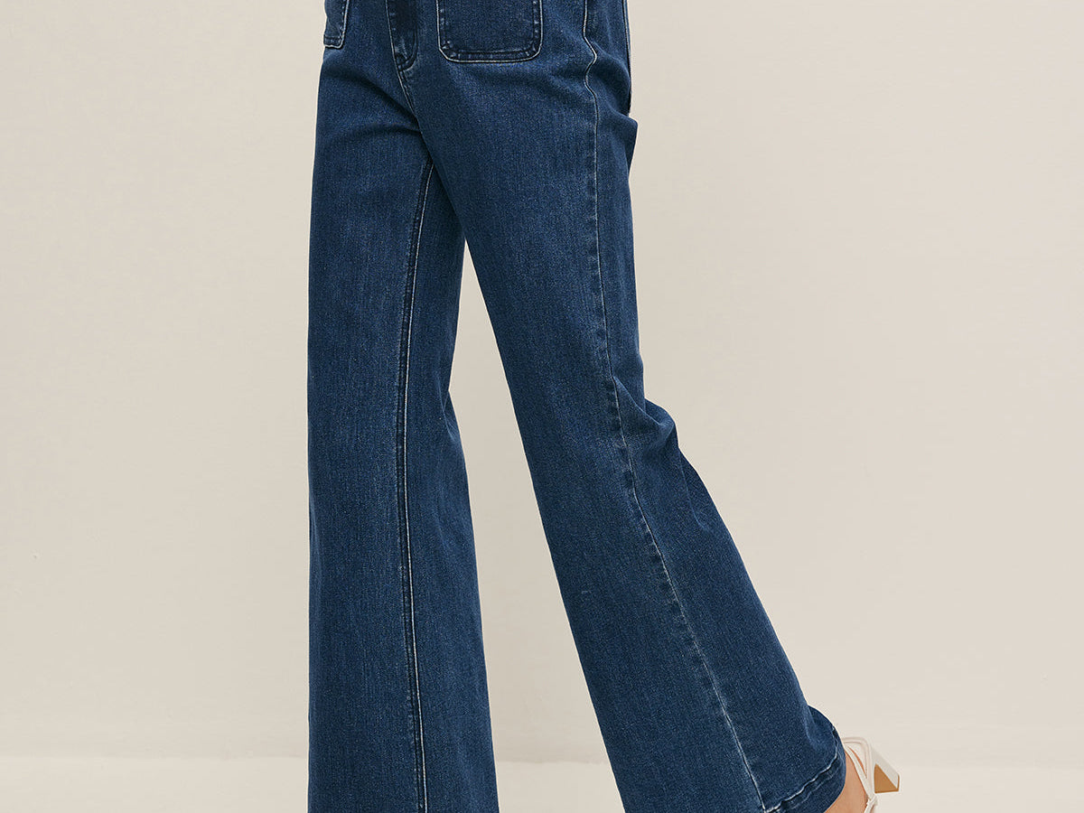 Høyt liv med lommedetaljer og vide benjeans – Denim 3