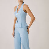 Kosefull Sett med Bomull og Lin – Vest med Slim Fit Bukser 3