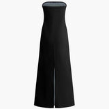 Lang Floral Print Split Tube Maxi Kjole – Lett og Komfortabel Maxikjole Dame til Bryllup 7