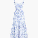 Langermet Maxikjole Dame med Blomstertrykk og Glidelås – 100% Polyester, Elegant Kjole Maxi for Hverdag og Fest 0