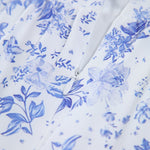 Langermet Maxikjole Dame med Blomstertrykk og Glidelås – 100% Polyester, Elegant Kjole Maxi for Hverdag og Fest 3
