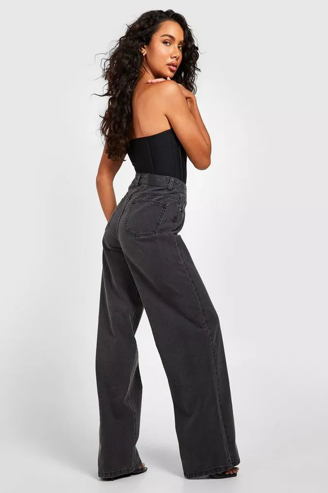 HIGH RISE WIDE LEG JEANS