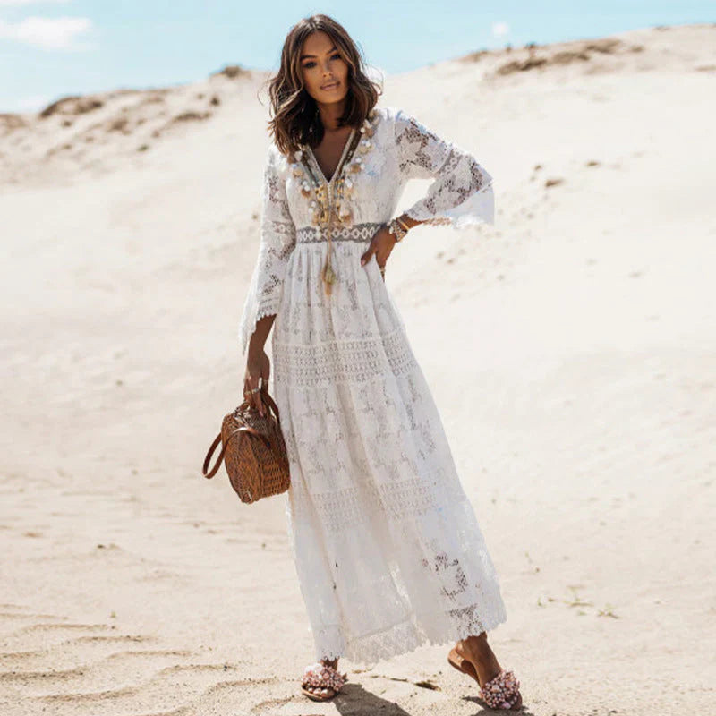 Keona | Langermet Boho-kjole