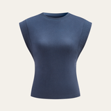Pleated Sleeveless Top i 100% Bomull med Lett Stretch 5