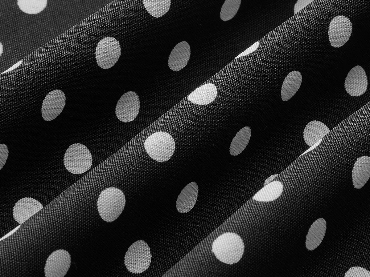 Polka Dot Maxi Kjole med V-hals og Uten Ermer – 100% Polyester 3