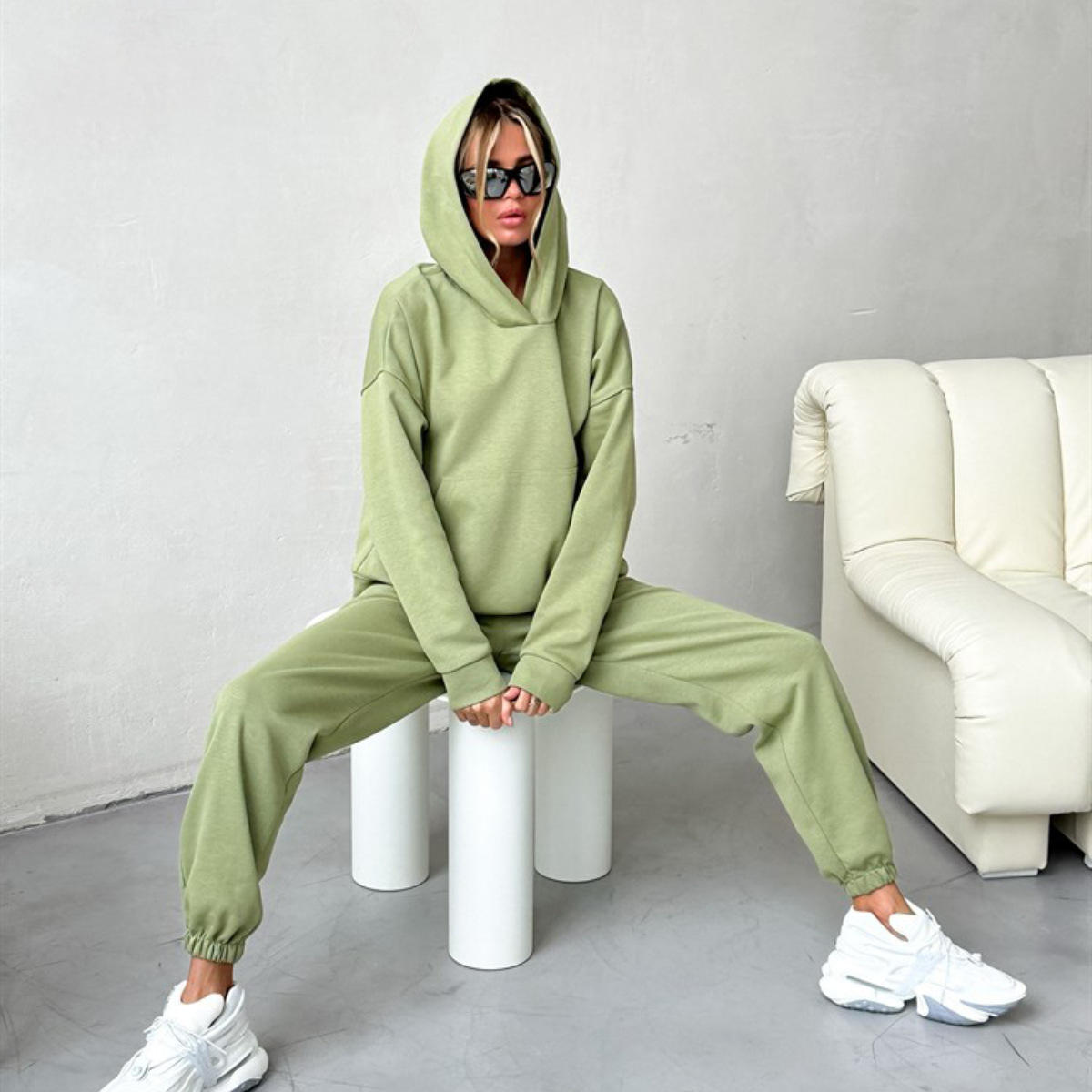 Avslappet, elegant lounge-ensemble