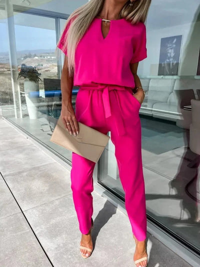 Bella - Jumpsuit med V-hals