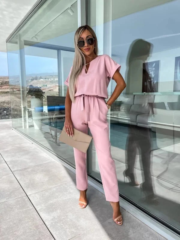 Bella - Jumpsuit med V-hals