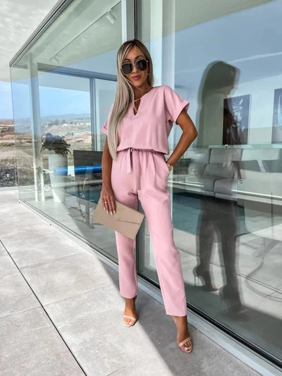 Bella - Jumpsuit med V-hals