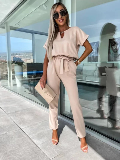 Bella - Jumpsuit med V-hals