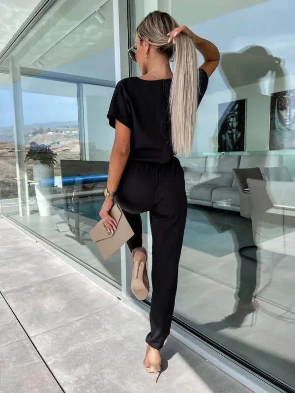 Bella - Jumpsuit med V-hals
