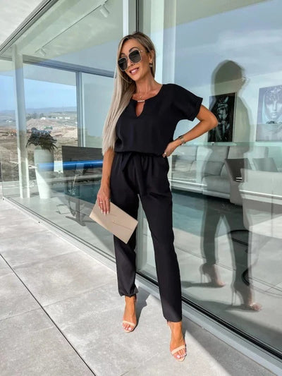 Bella - Jumpsuit med V-hals