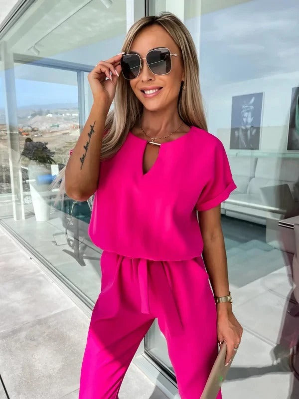 Bella - Jumpsuit med V-hals