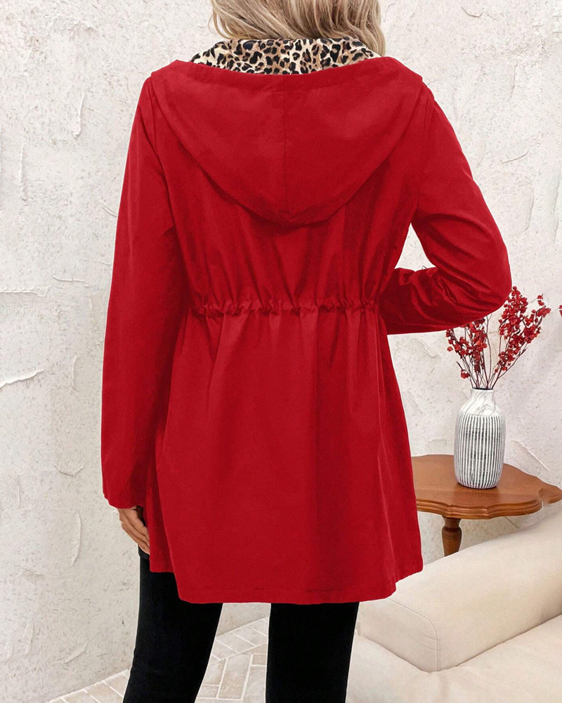 Jenn - Vändbar kofta med leopardmönster