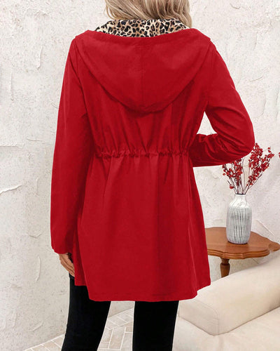 Jenn - Vändbar kofta med leopardmönster