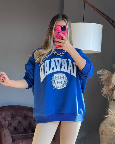 Velvet Touch Harvard Crewneck-genser med rund hals